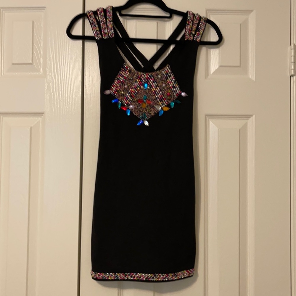 Beaded Black Dress